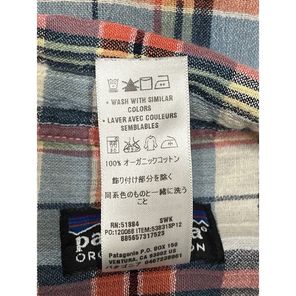 Patagonia Men’s Organic Cotton Plaid Button Front Shirt Med Long Sleeve Grunge - Picture 11 of 12